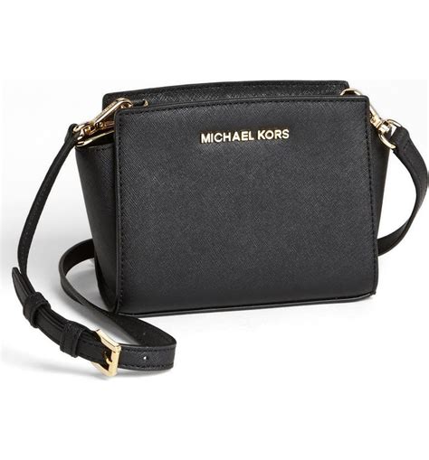 michael kors selma mini studded saffiano leather messenger|michael kors selma crossbody bag.